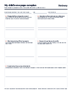 Preview of the one-page care plan template