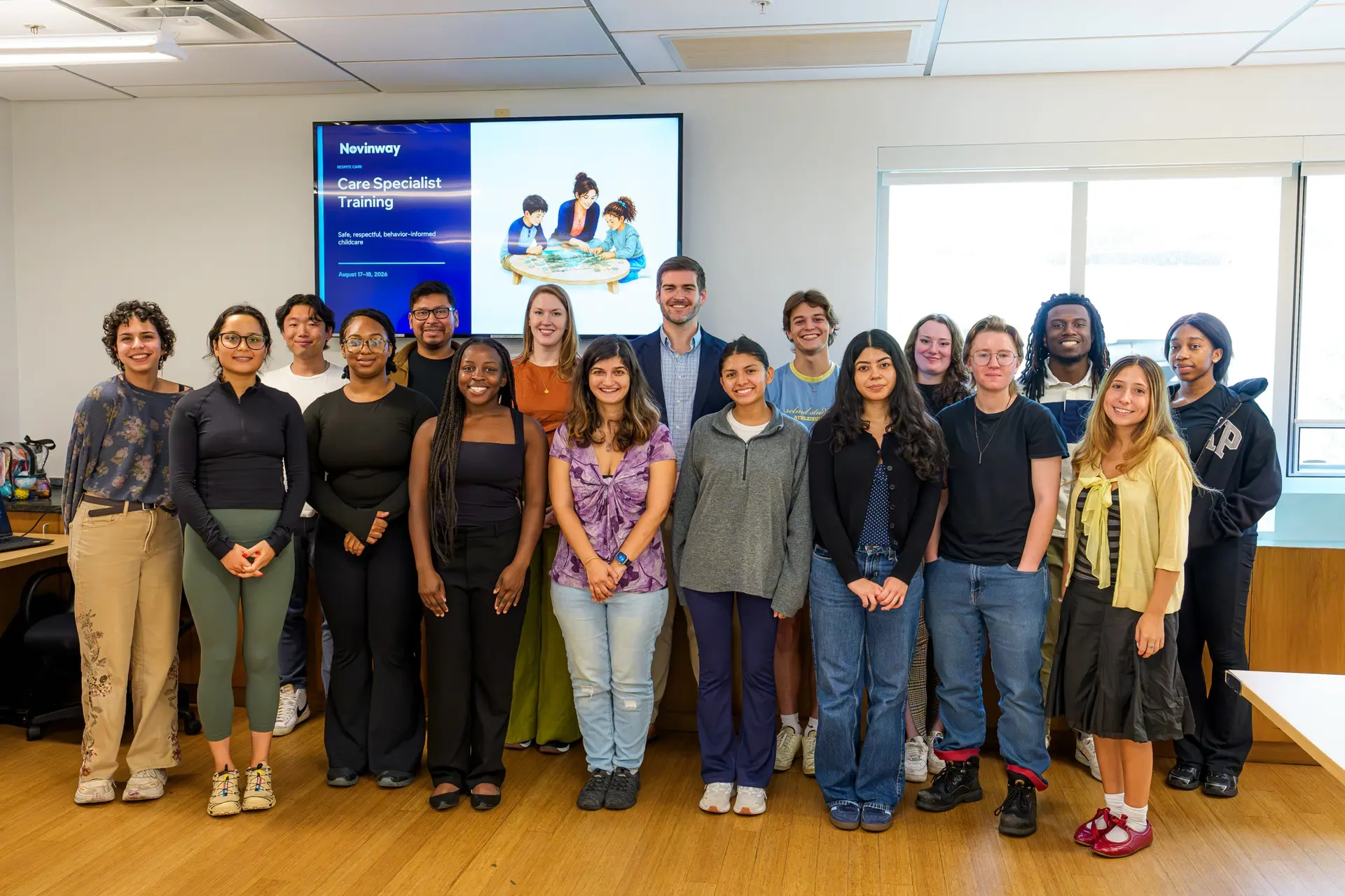 The Novinway team after an in-person Care Specialist training session